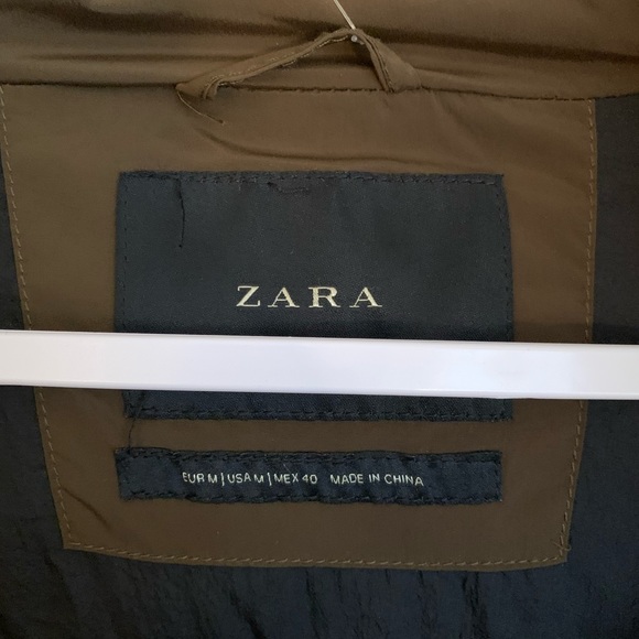 NEW Zara Olive Green Puffer Jacket - Picture 8 of 8